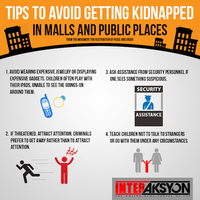 tips to avoid kidnapping THE FILIPINO SCRIBE